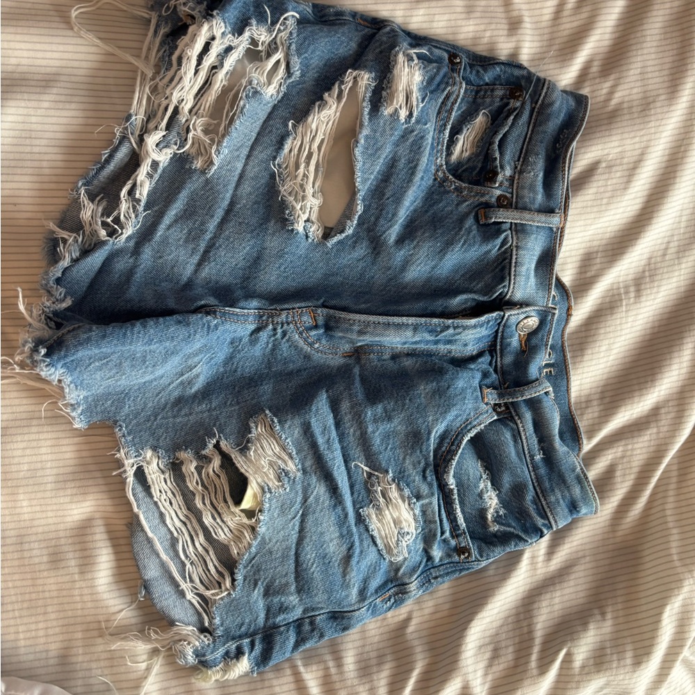Distressed Denim Shorts